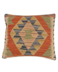Decorative pillow with geometric pattern on a white background