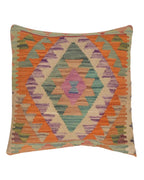 Decorative pillow with geometric pattern on a white background