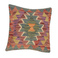 Ethnic Afghan Wool Cushion 1.4x1.4 ft