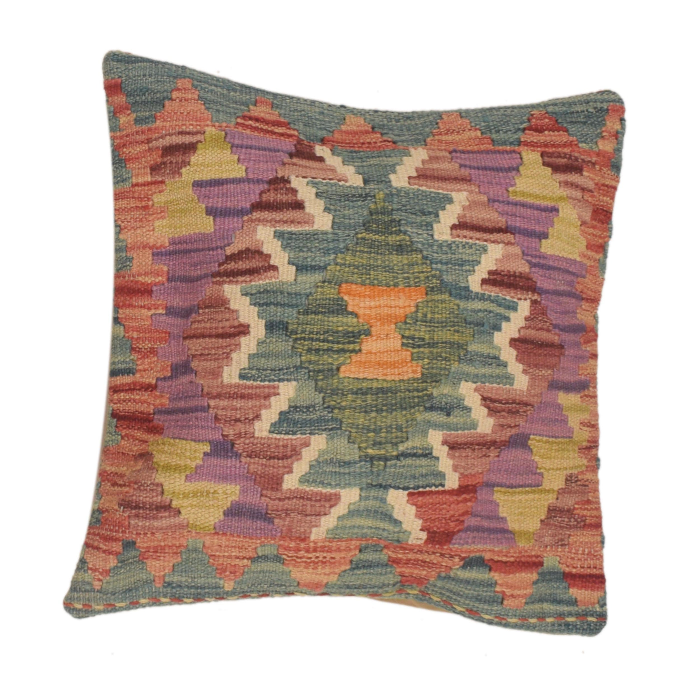 Ethnic Afghan Wool Cushion 1.4x1.4 ft