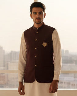 Traditional Pashtun Plum Vest