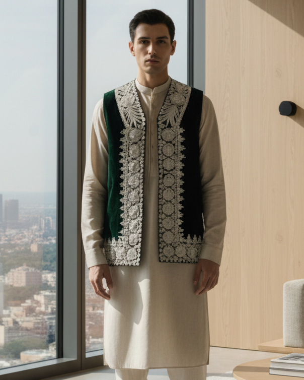 Afghan Charma Work Stylish Vest