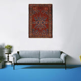 Afghan Tribal Prayer Rug Design 3.7x2.6 ft