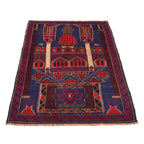Handwoven Afghan Prayer Mat 4.5x2.9 ft