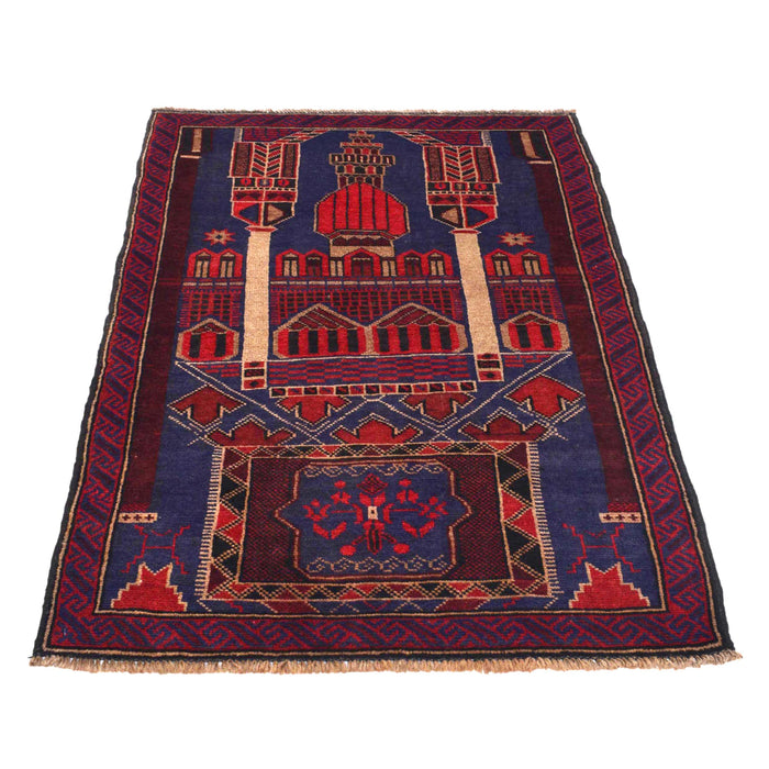 Handwoven Afghan Prayer Mat 4.5x2.9 ft