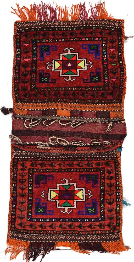 Hand Knotted Saddle Bag, Pashtun, Hand-Knotted, Afghan, 