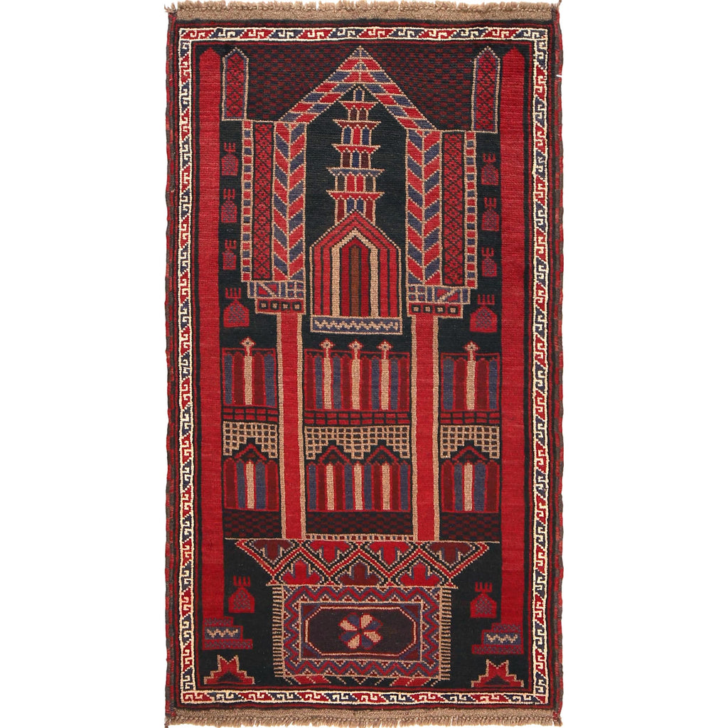Artisan Crafted Prayer Rug 4.9x2.7 ft