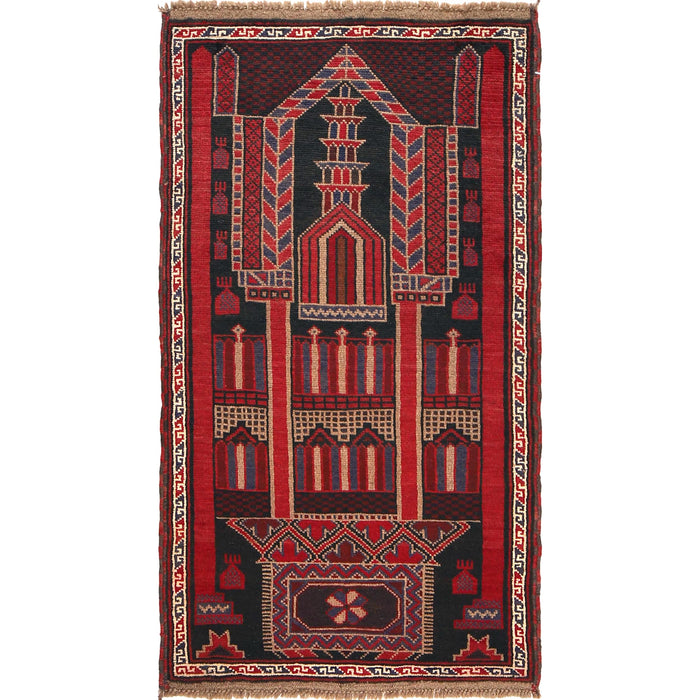 Artisan Crafted Prayer Rug 4.9x2.7 ft