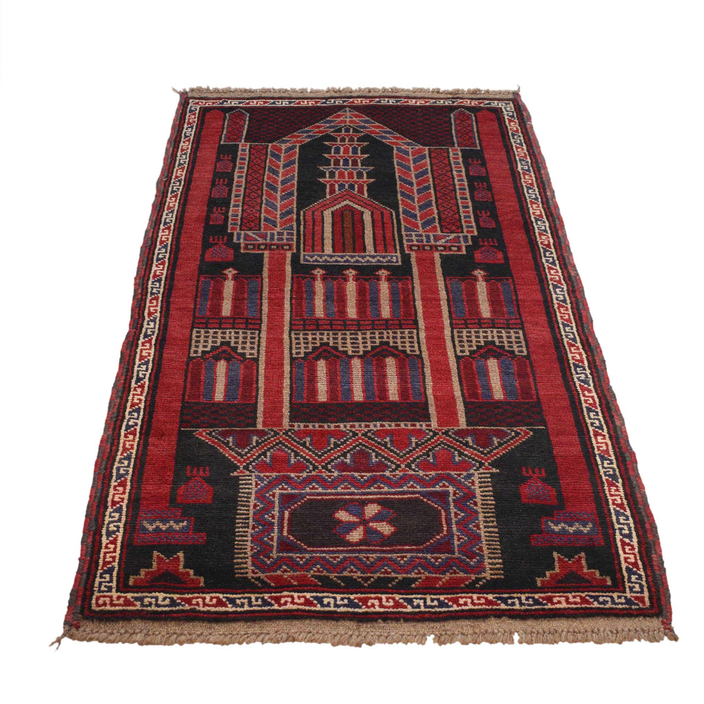 Artisan Crafted Prayer Rug 4.9x2.7 ft