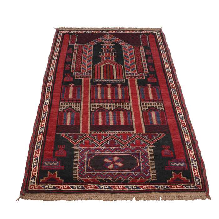 Artisan Crafted Prayer Rug 4.9x2.7 ft