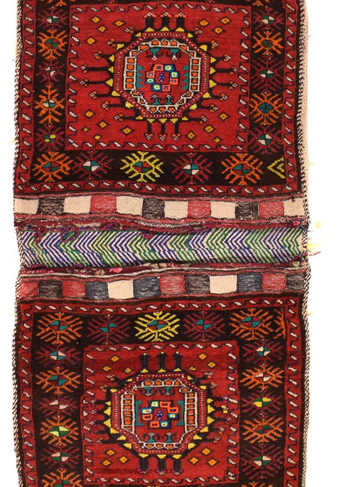 Hand Knotted Saddle Bag, Pashtun, Hand-Knotted, 