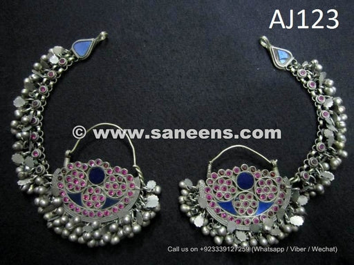 afghan kuchi earrings with stones in wholesale