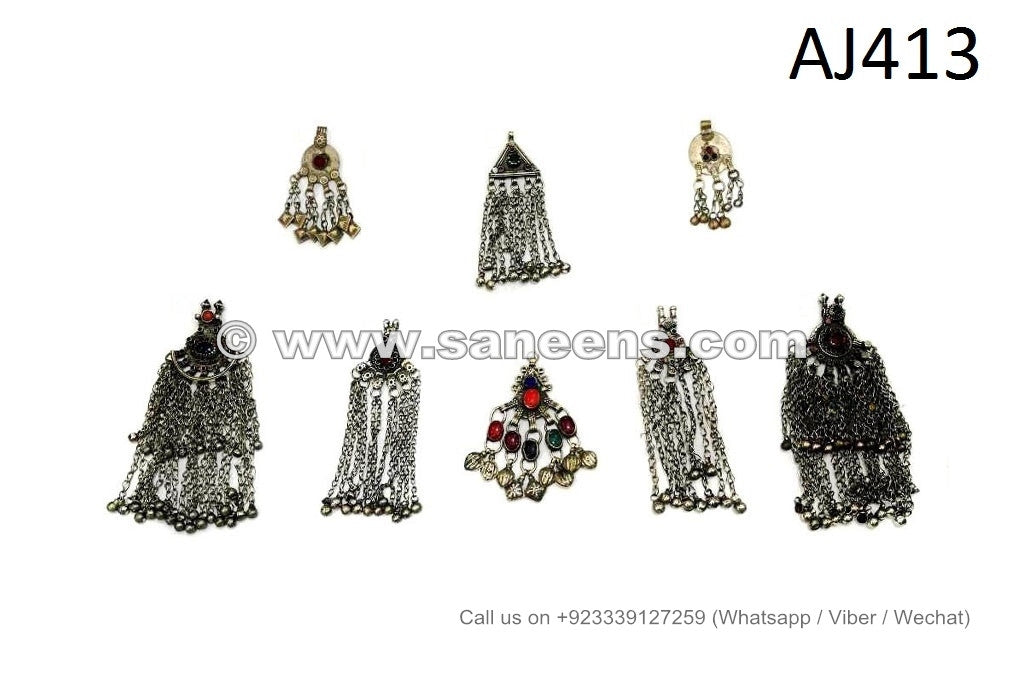 afghan kuchi tribal artwork pendants