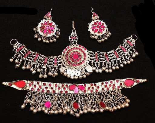 afghan jewelry set, pashtun bridal ornaments