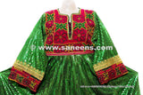Afghan Women Long Frock Kuchi Fashion Vintage Shirt With Nice Sequin Work