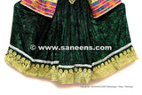 Formal Afghan Women Dress In Glowing Green Color Tribal Ethnic Coin Frock