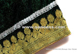 Formal Afghan Women Dress In Glowing Green Color Tribal Ethnic Coin Frock