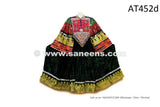 Formal Afghan Women Dress In Glowing Green Color Tribal Ethnic Coin Frock