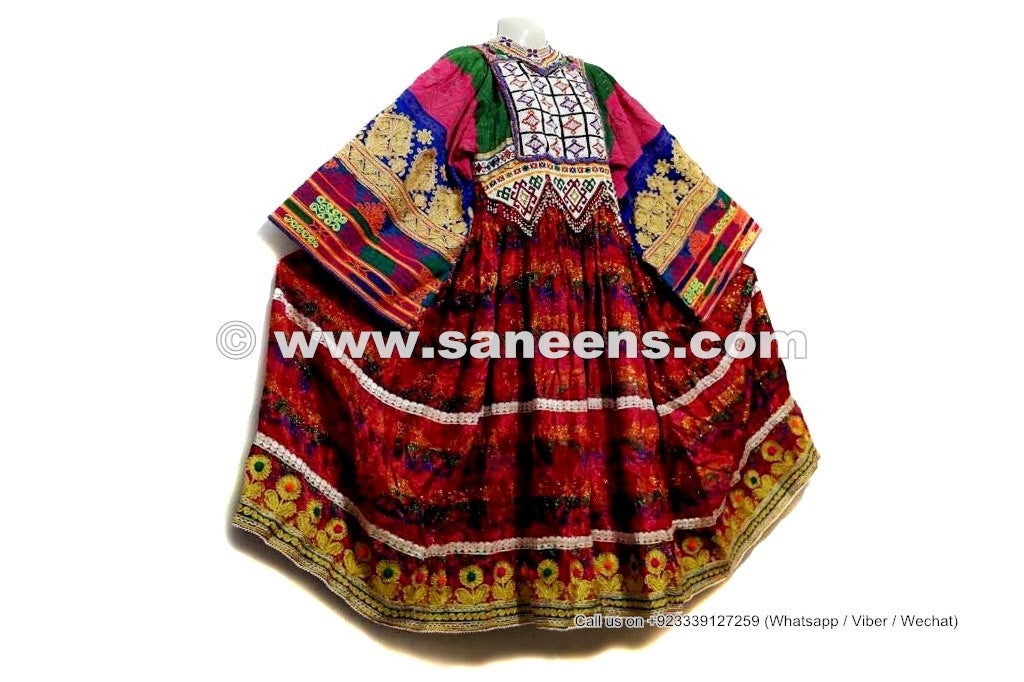 Kuchi Tribal Art Embroidered Dress Afghan Nomad Vintage Costume Online