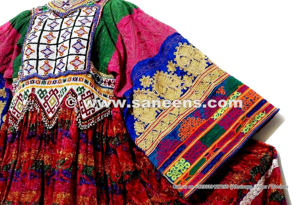 Kuchi Tribal Art Embroidered Dress Afghan Nomad Vintage Costume Online