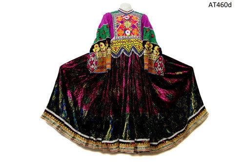 Kuchi Tribal Rainbow Frock Unique Design Afghan Nomad Vintage Dress