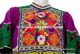 Kuchi Tribal Rainbow Frock Unique Design Afghan Nomad Vintage Dress