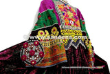 Kuchi Tribal Rainbow Frock Unique Design Afghan Nomad Vintage Dress