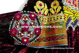 Kuchi Tribal Rainbow Frock Unique Design Afghan Nomad Vintage Dress