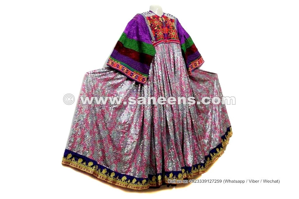 ATS Fusion Dance Dress Tribal Ethnic Frock With Sequin Work Nomadic Costume