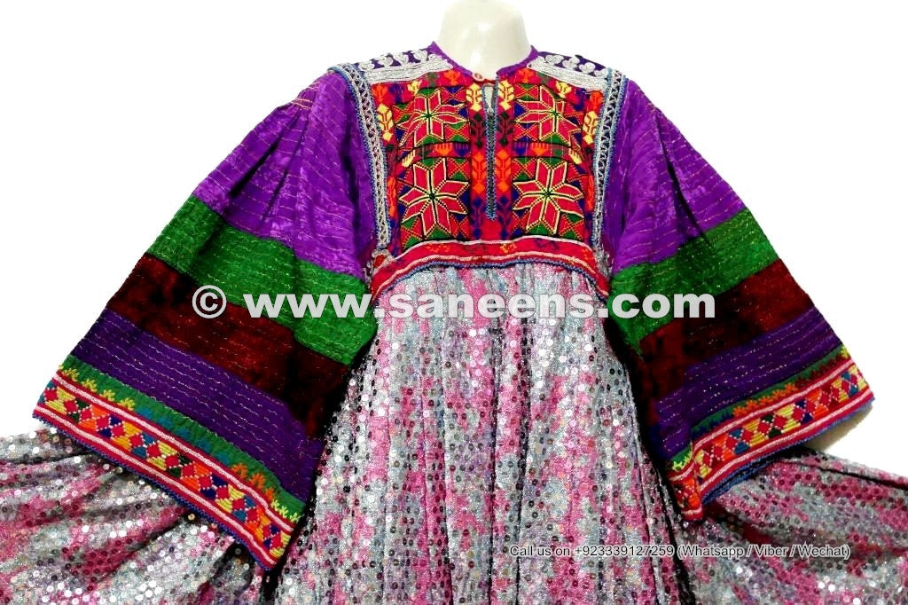 ATS Fusion Dance Dress Tribal Ethnic Frock With Sequin Work Nomadic Costume