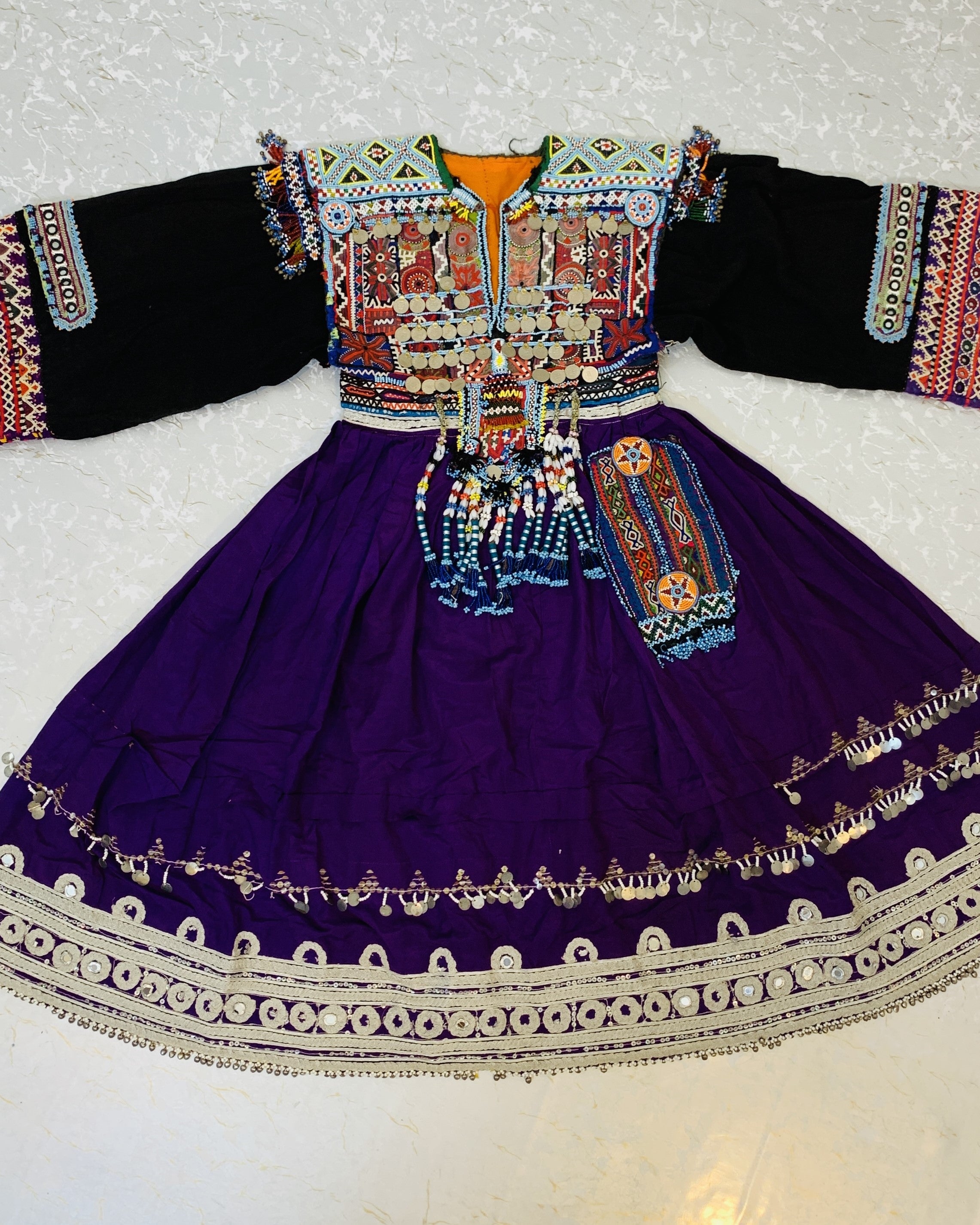 Vintage Afghan Embroidered Dress