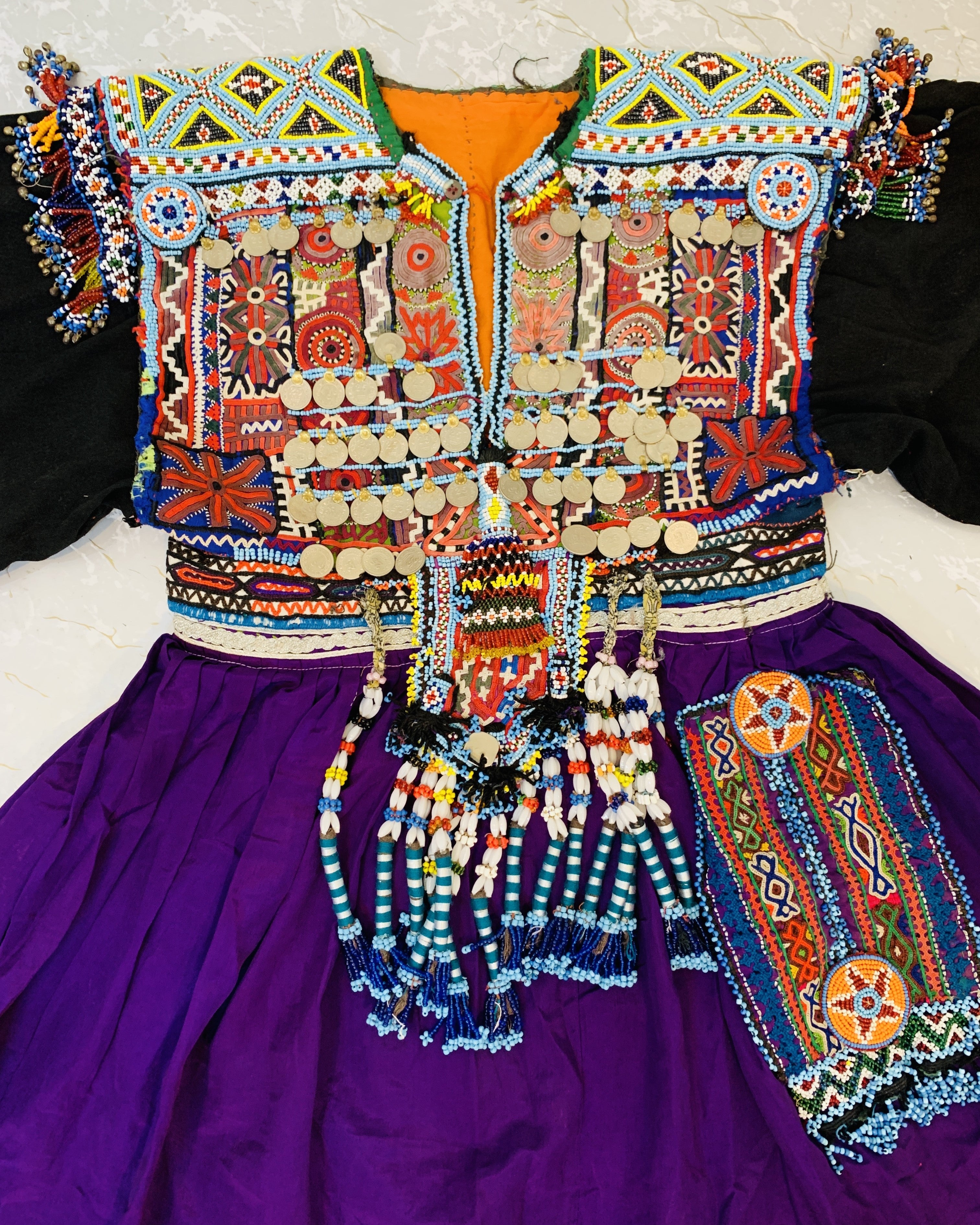 Vintage Afghan Embroidered Dress