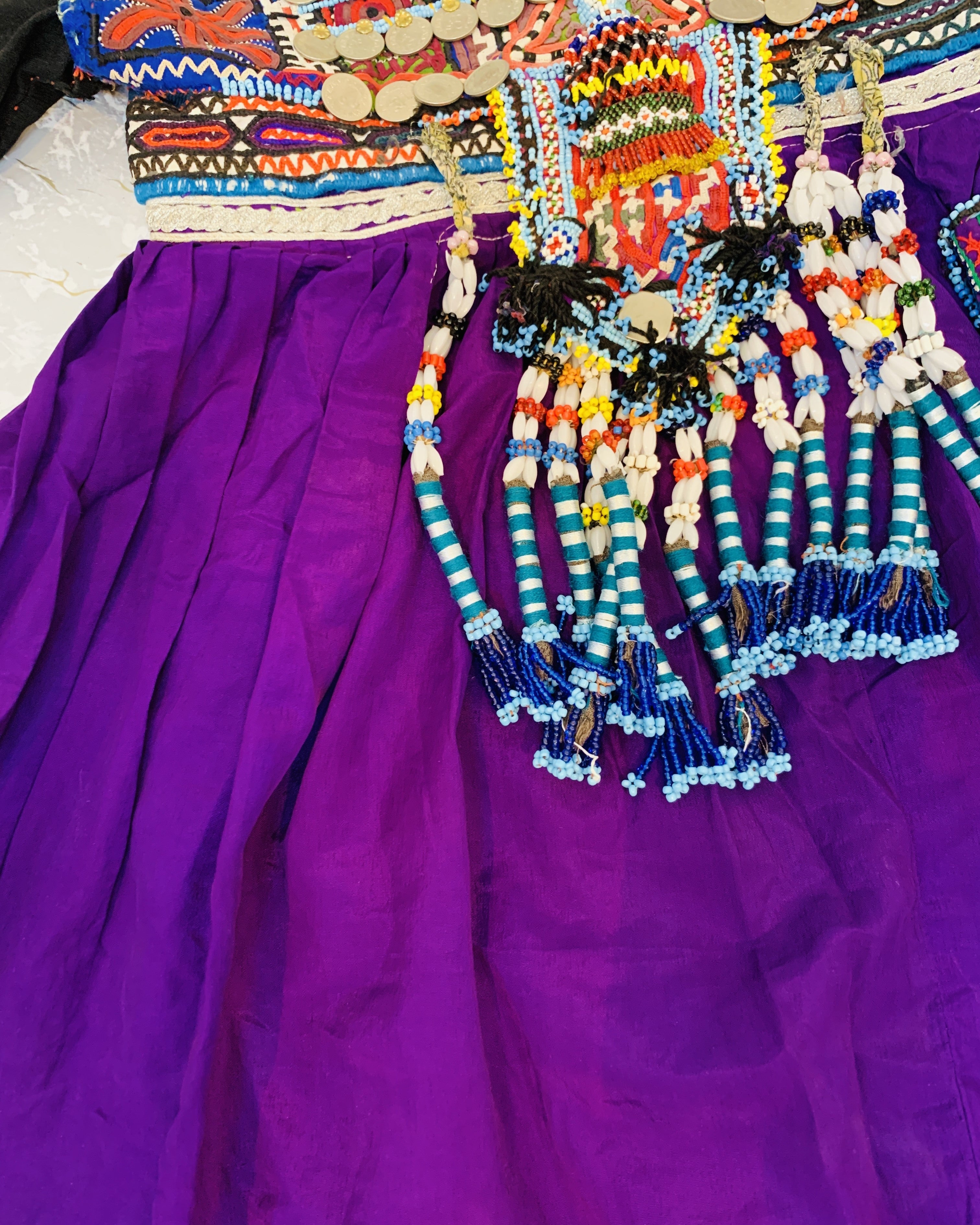 Vintage Afghan Embroidered Dress