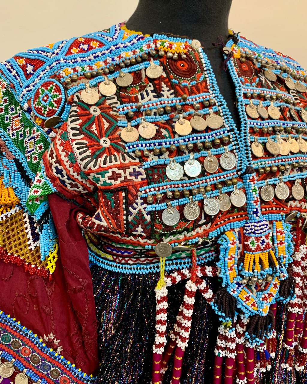 Kuchi Ethnic Dress In Shiny Purple Fabric