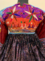 Kuchi Ethnic Dress In Shiny Purple Fabric