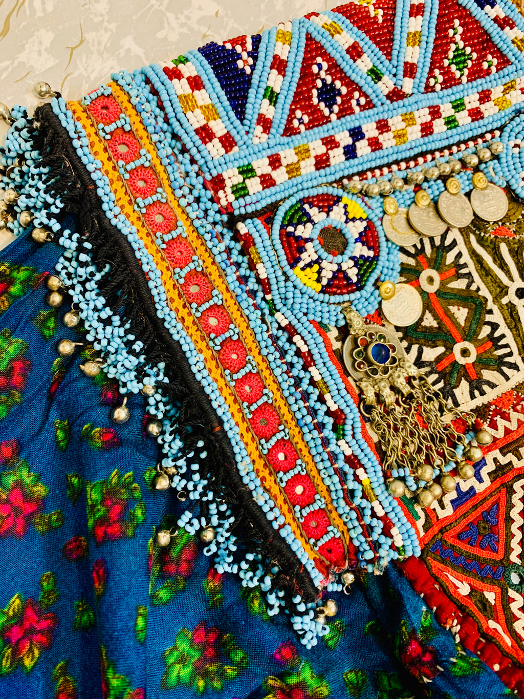 Vintage Afghan Pashtun Artisan Crafted Dress