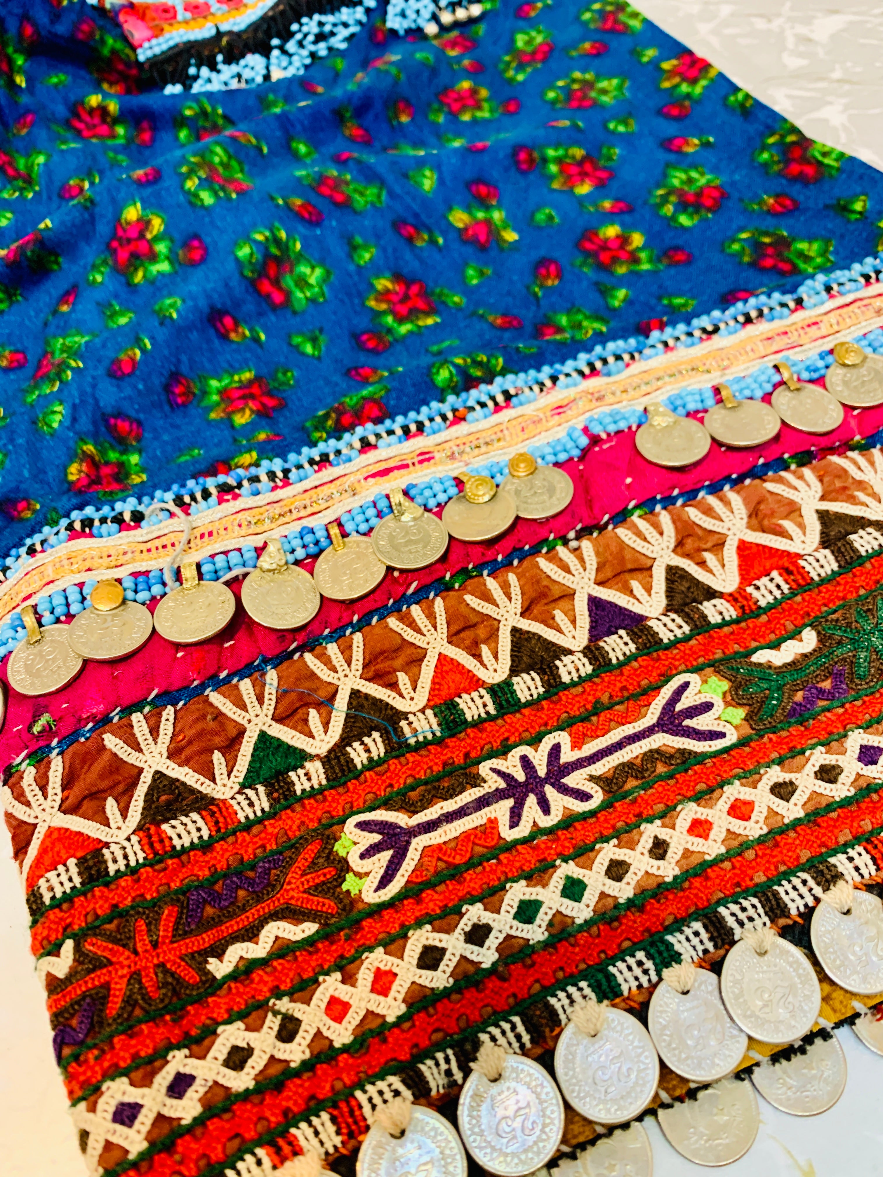 Vintage Afghan Pashtun Artisan Crafted Dress