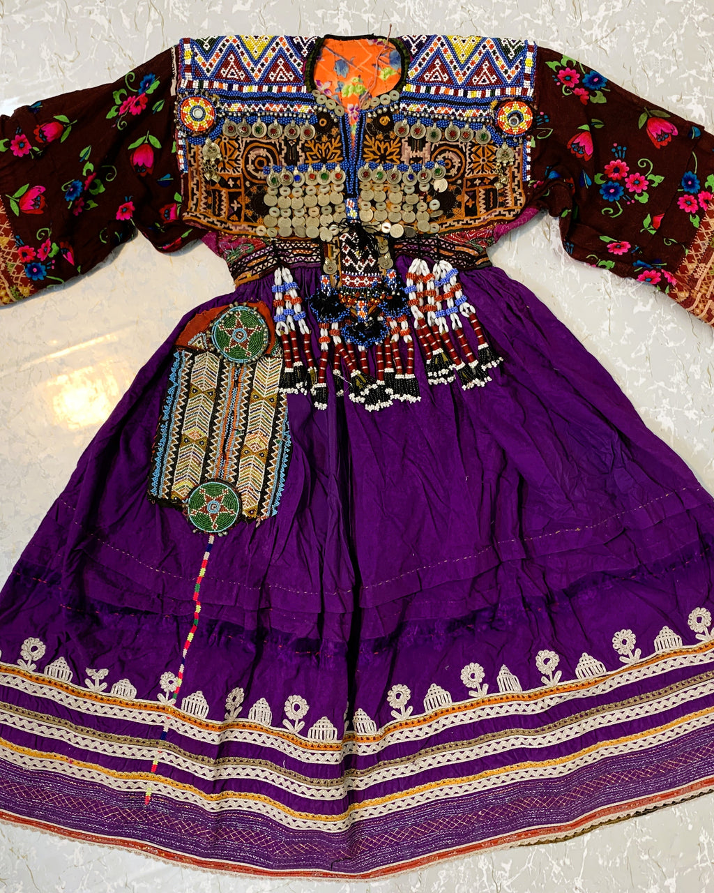 Balochi Coins Vintage Frock