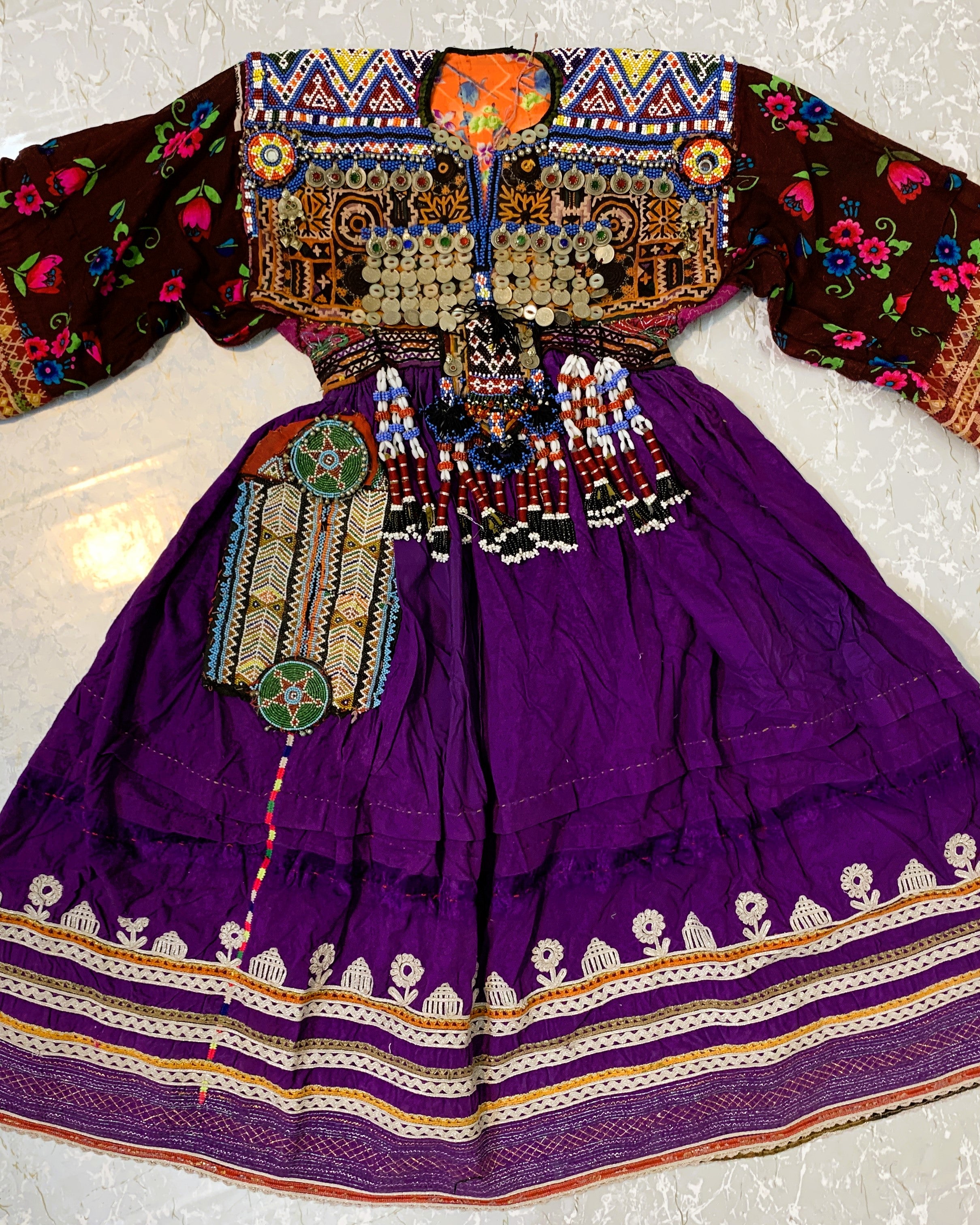 Balochi Coins Vintage Frock