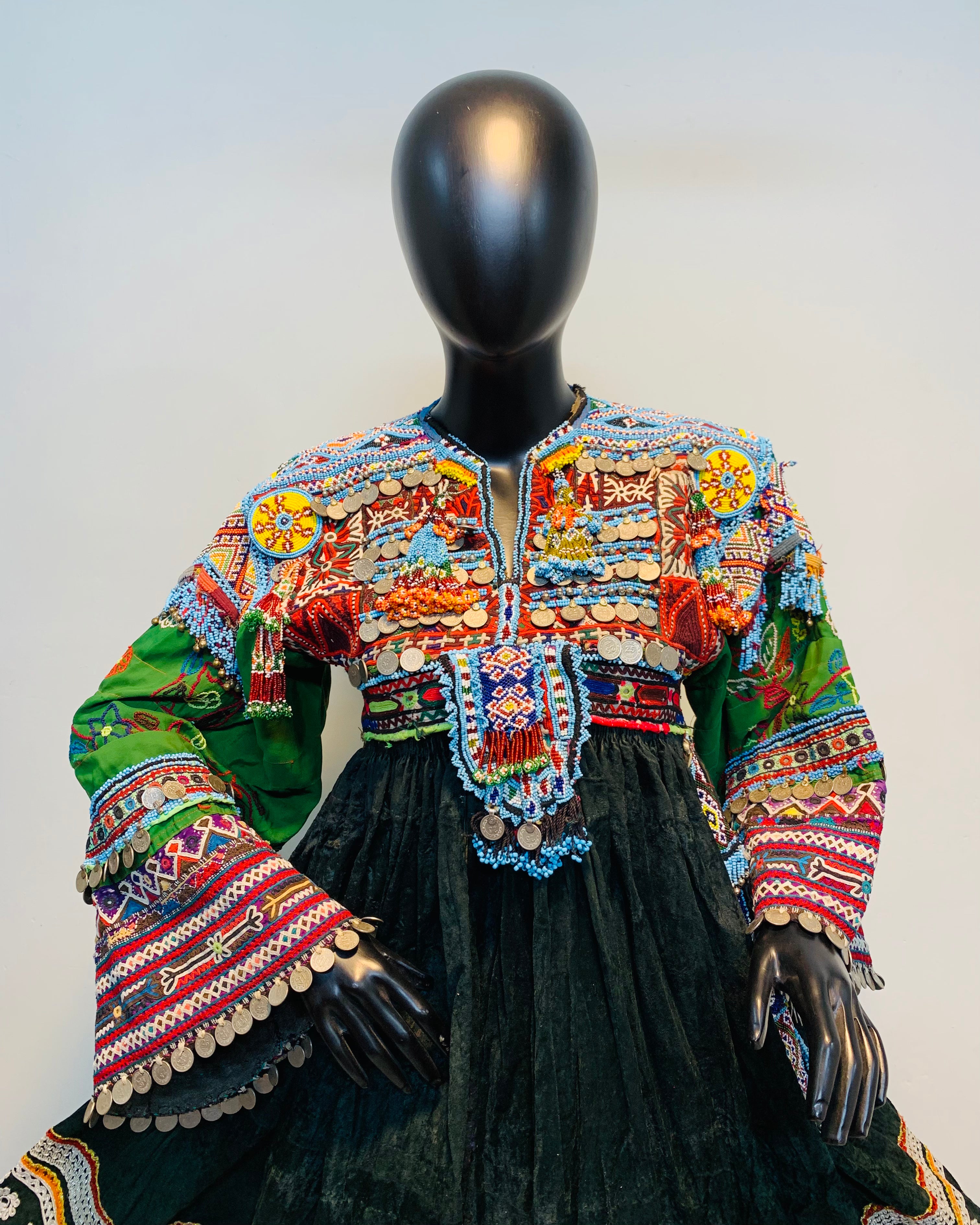 Hand Embroidered Afghan Vintage Dress