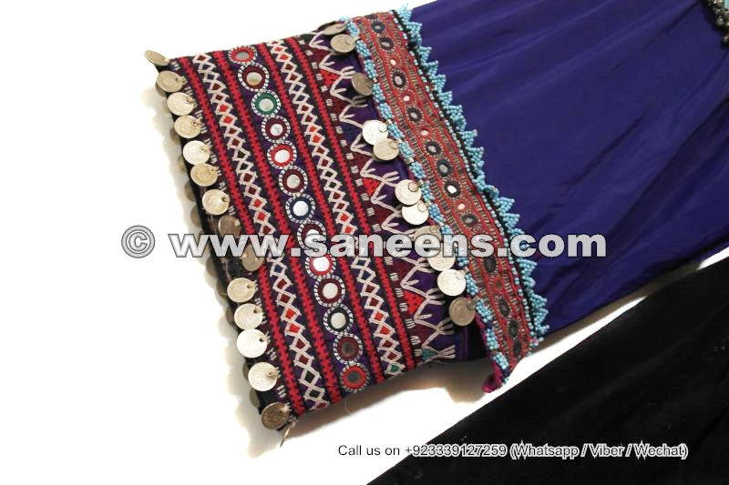 Afghan Kuchi Black Vintage Frock