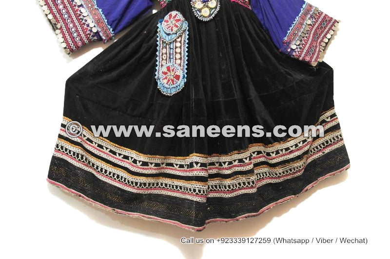 Afghan Kuchi Black Vintage Frock