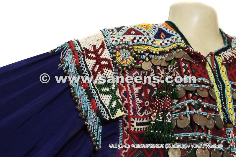 Afghan Kuchi Black Vintage Frock