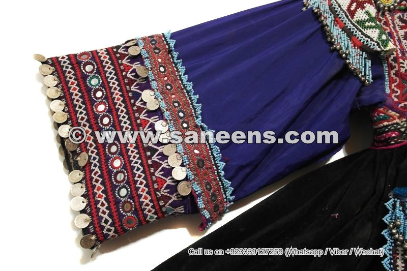 Afghan Kuchi Black Vintage Frock