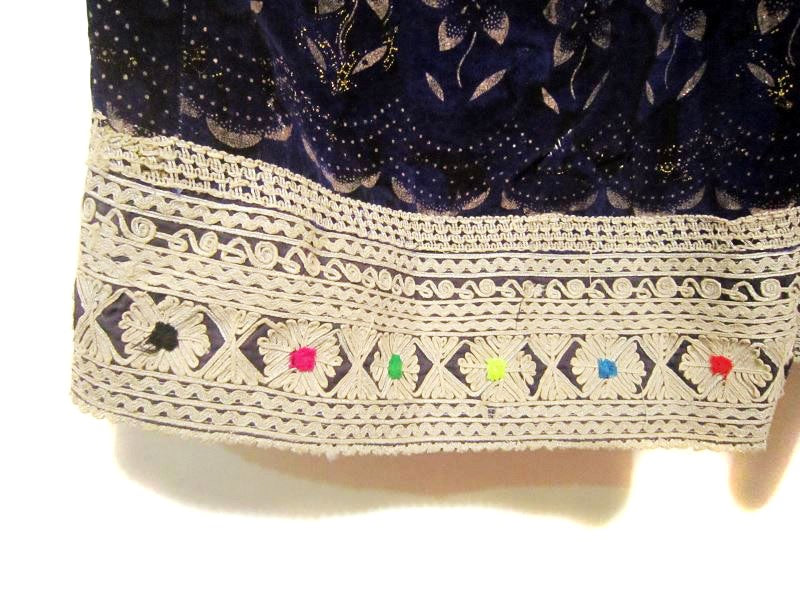 Vintage Afghan Velvet Purple Dress