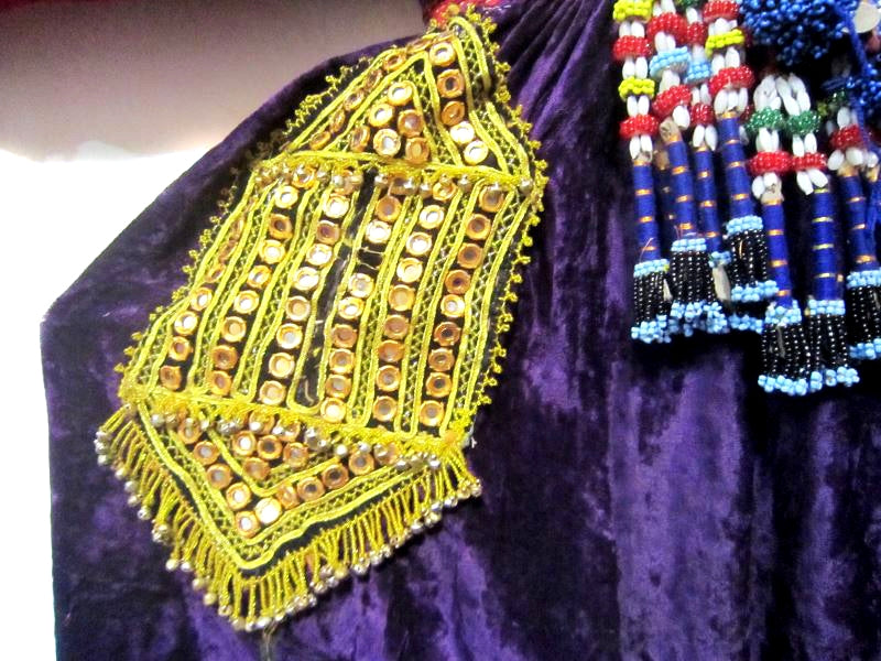 Tribal Kuchi Coins Vintage Purple Dress