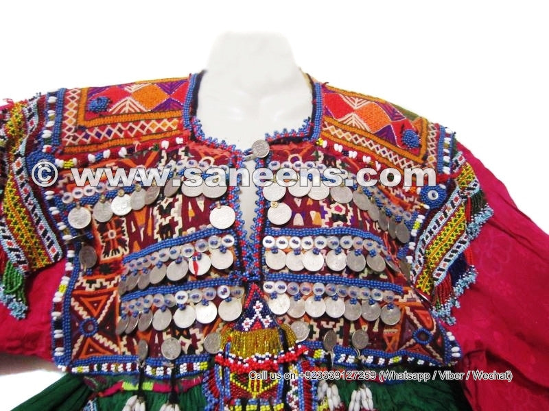traditional afghan kuchi banjara dresses with coins and embroidery work