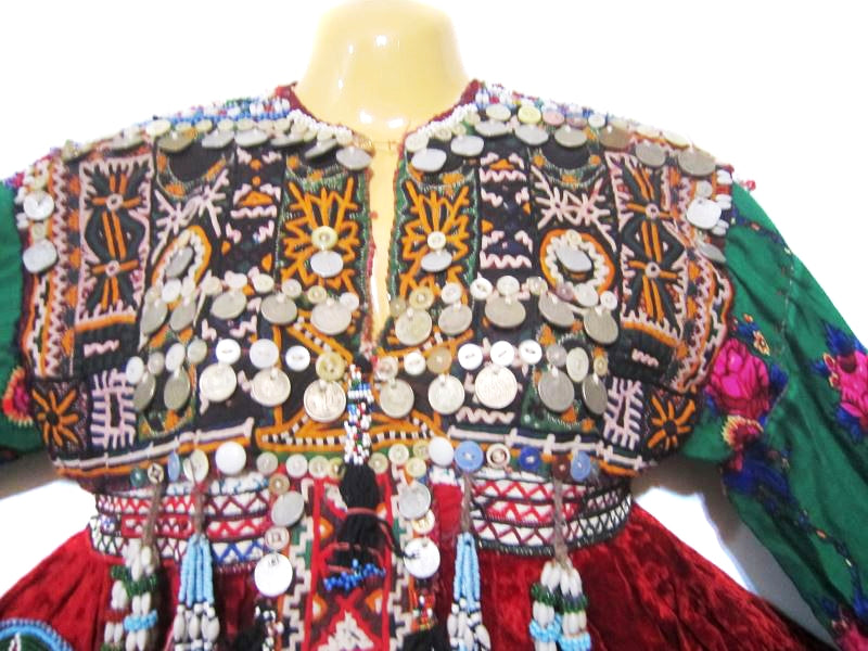 Kuchi Banjara Tribal Ethnic Red Dress