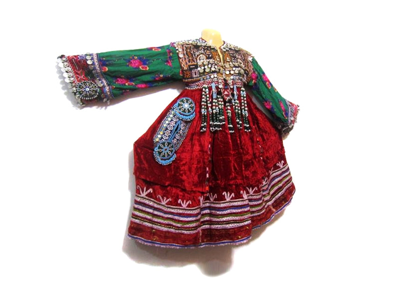 Kuchi Banjara Tribal Ethnic Red Dress