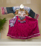 balochi tribal desert area clothing with coins work